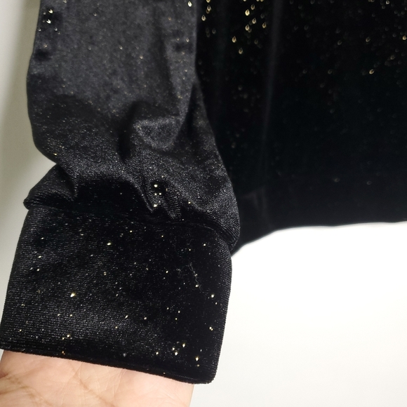 J Crew Crewcuts Girls Velour Sweatshirt Size XL Sparkle Velvet Y2K Princesscore - Picture 7 of 9